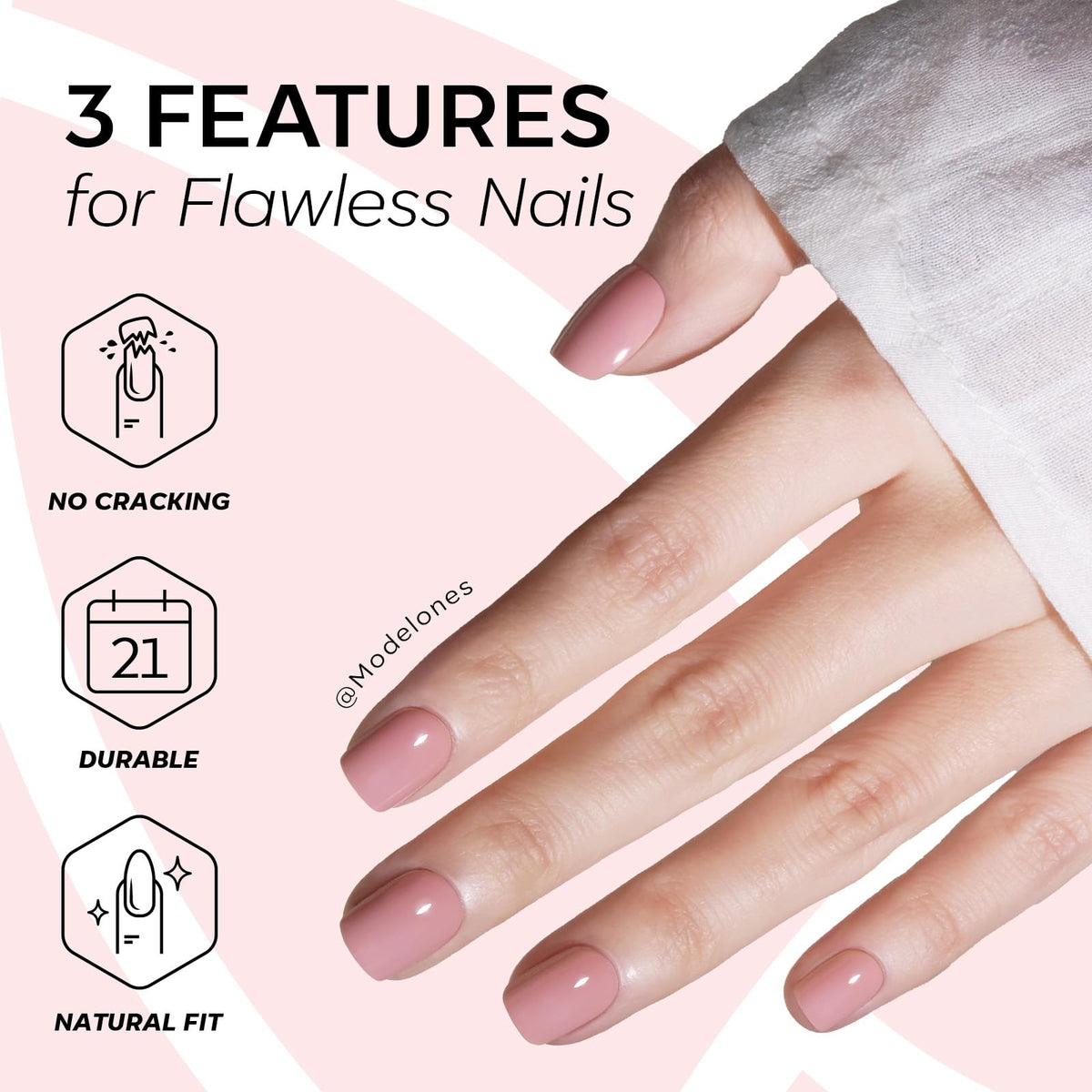 exemple de manucure avec faux ongles press-on