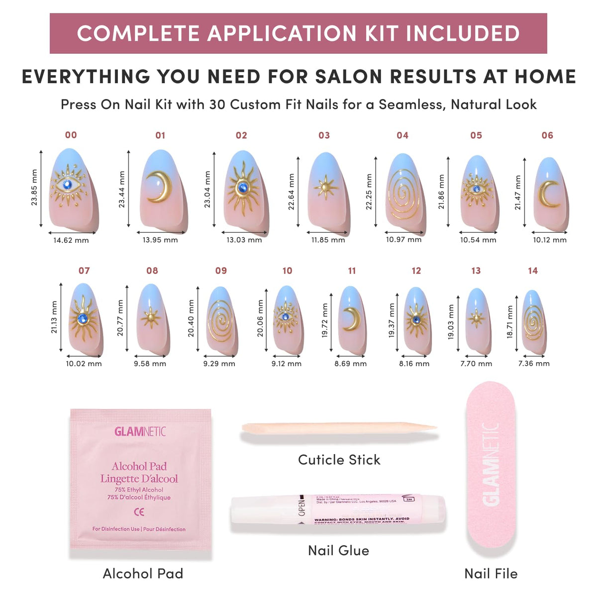 Exemple de manucure avec les faux ongles Glamnetic