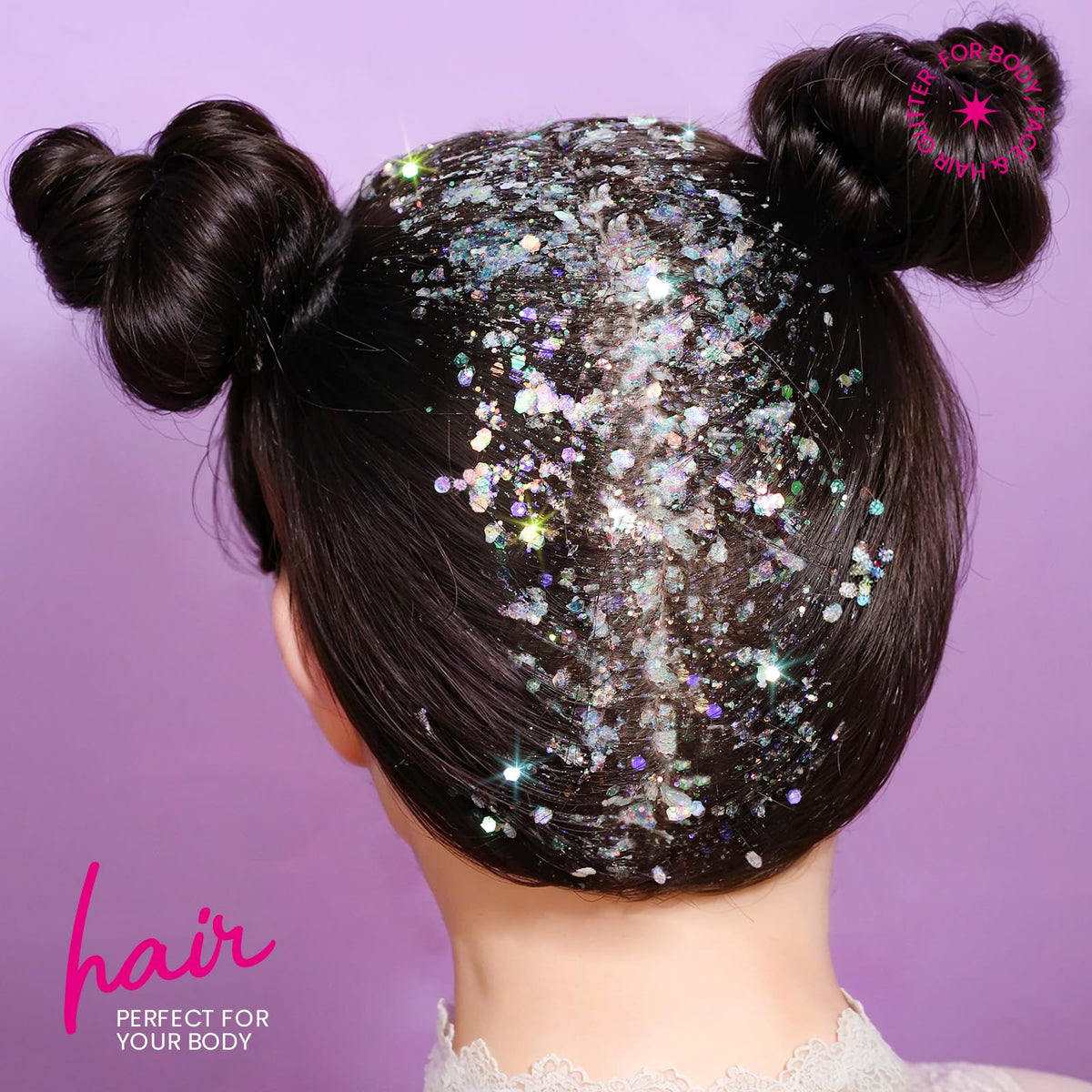 Exemple de maquillage avec le gel à paillettes sur un costume d'Halloween