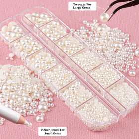 Exemple de nail art avec des perles plates BELLEBOOST