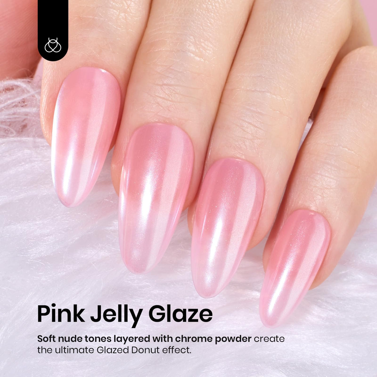 Exemple de nail art avec Vernis Gel Rose Nude