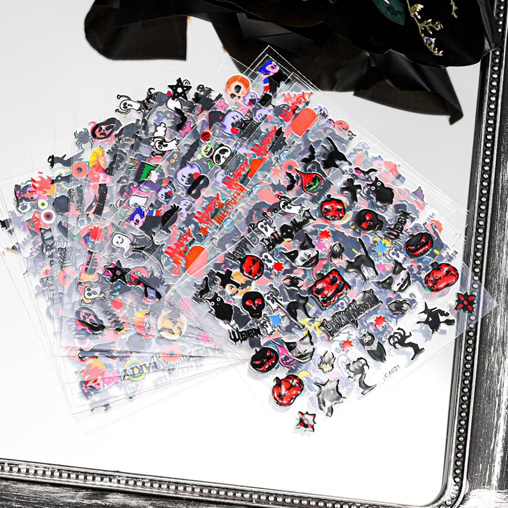 Exemples d'utilisation des autocollants sur des ongles