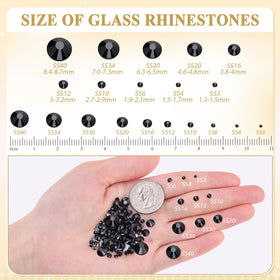 Exemples de décorations avec strass en verre noir