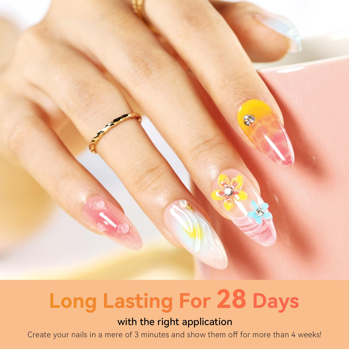 Exemples de nail art créés avec le kit Makartt