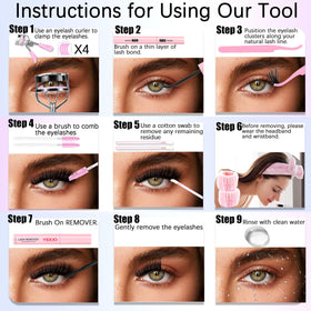 Exemples de styles de cils du kit YIDUO