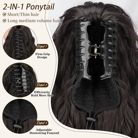 Extension de queue de cheval bouclée ORSUNCER portée sur un chignon