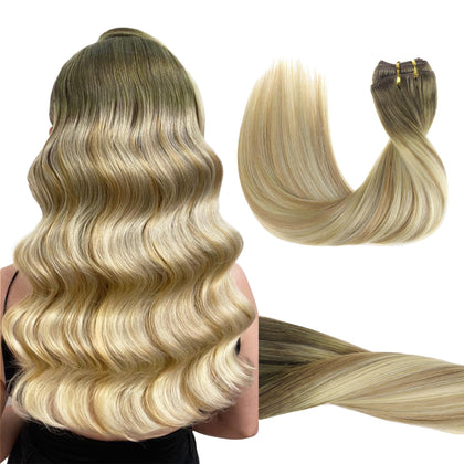 Extensions capillaires clip-in GOO GOO 18 pouces couleur balayage
