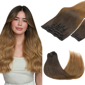 Extensions capillaires clip-in GOO GOO 18 pouces en couleur chocolat
