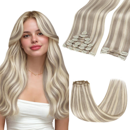 Extensions capillaires clip-in GOO GOO 22 pouces couleur #18F/60A