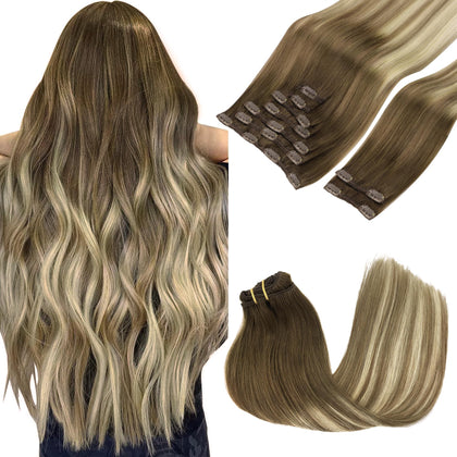 Extensions capillaires clip-in GOO GOO 22 pouces couleur ombre