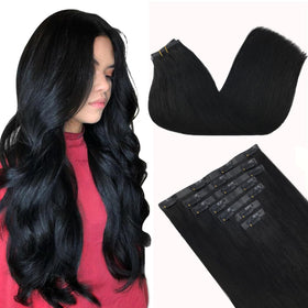 Extensions capillaires clip in GOO GOO couleur balayage chocolat à blond miel