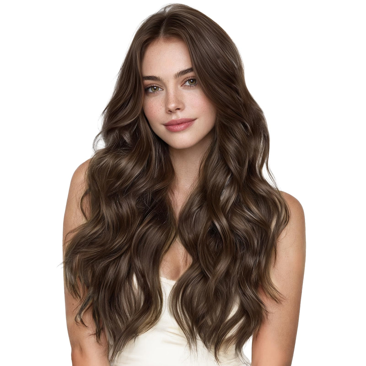 Extensions capillaires clip in Wennalife 22 pouces couleur châtaigne