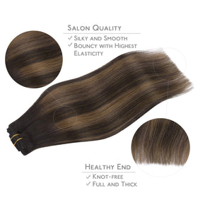 Extensions capillaires clip-in Wennalife avec texture naturelle