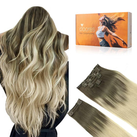 Extensions capillaires DOORES 150g avec 20 clips, couleur naturelle