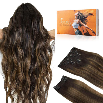 Extensions capillaires DOORES 150g en couleur châtaigne