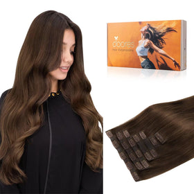 Extensions capillaires DOORES clip-in 7 pièces, couleur naturelle