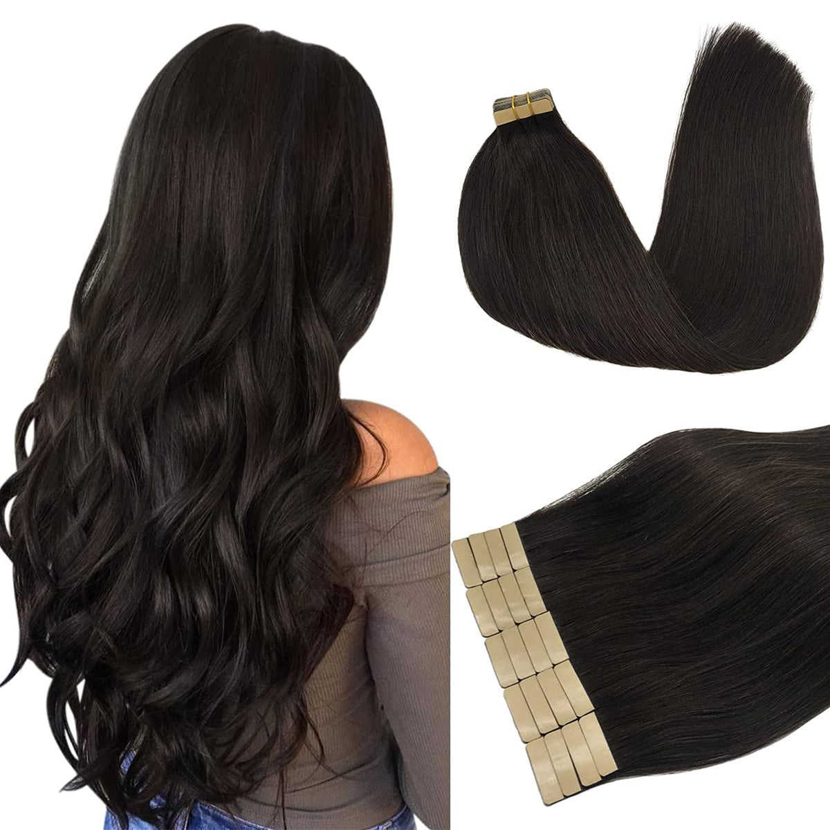 Extensions capillaires DOORES en cheveux humains, paquet de 100g