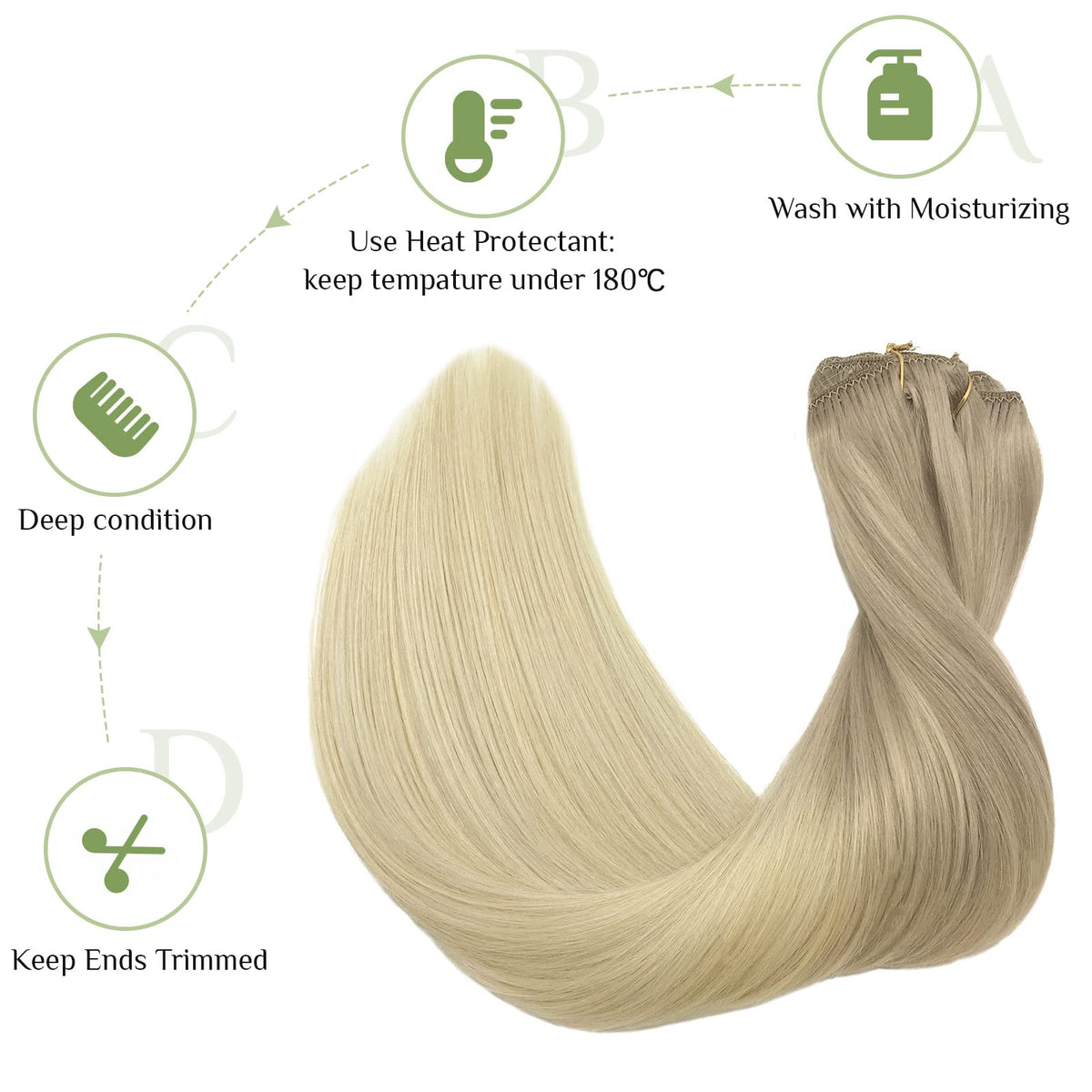 Extensions capillaires DOORES en couleur balayage sous lumière naturelle