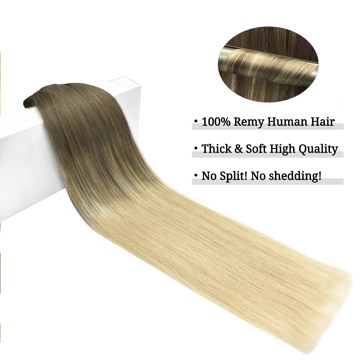 Extensions capillaires DOORES installées sur cheveux naturels