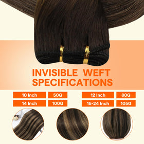 Extensions capillaires Full Shine 24 pouces en ombre marron sur mannequin