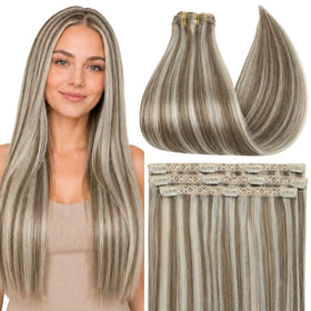 Extensions capillaires Full Shine clip-in naturelles 110g
