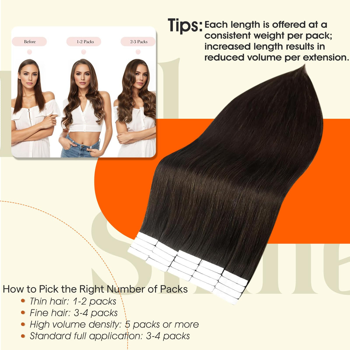 Extensions capillaires Full Shine posées sur une surface