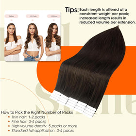 Extensions capillaires Full Shine posées sur une surface
