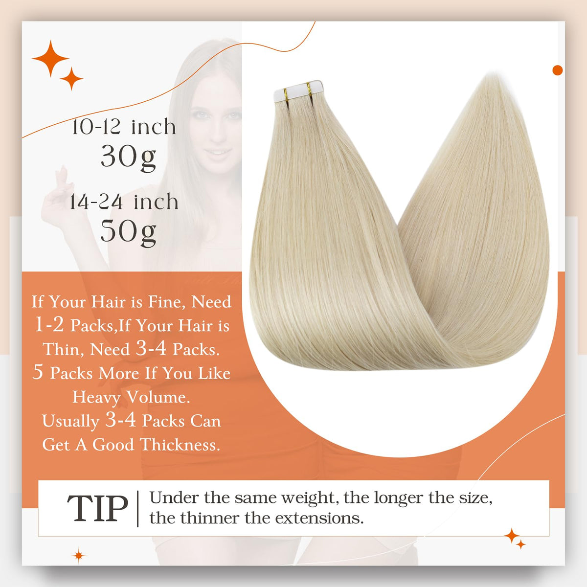Extensions capillaires Full Shine posées sur une table