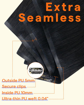 Extensions capillaires Full Shine vues sur un modèle