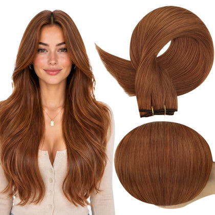 Extensions capillaires Full Shine weft 20 pouces couleur cuivre 550 vue de face