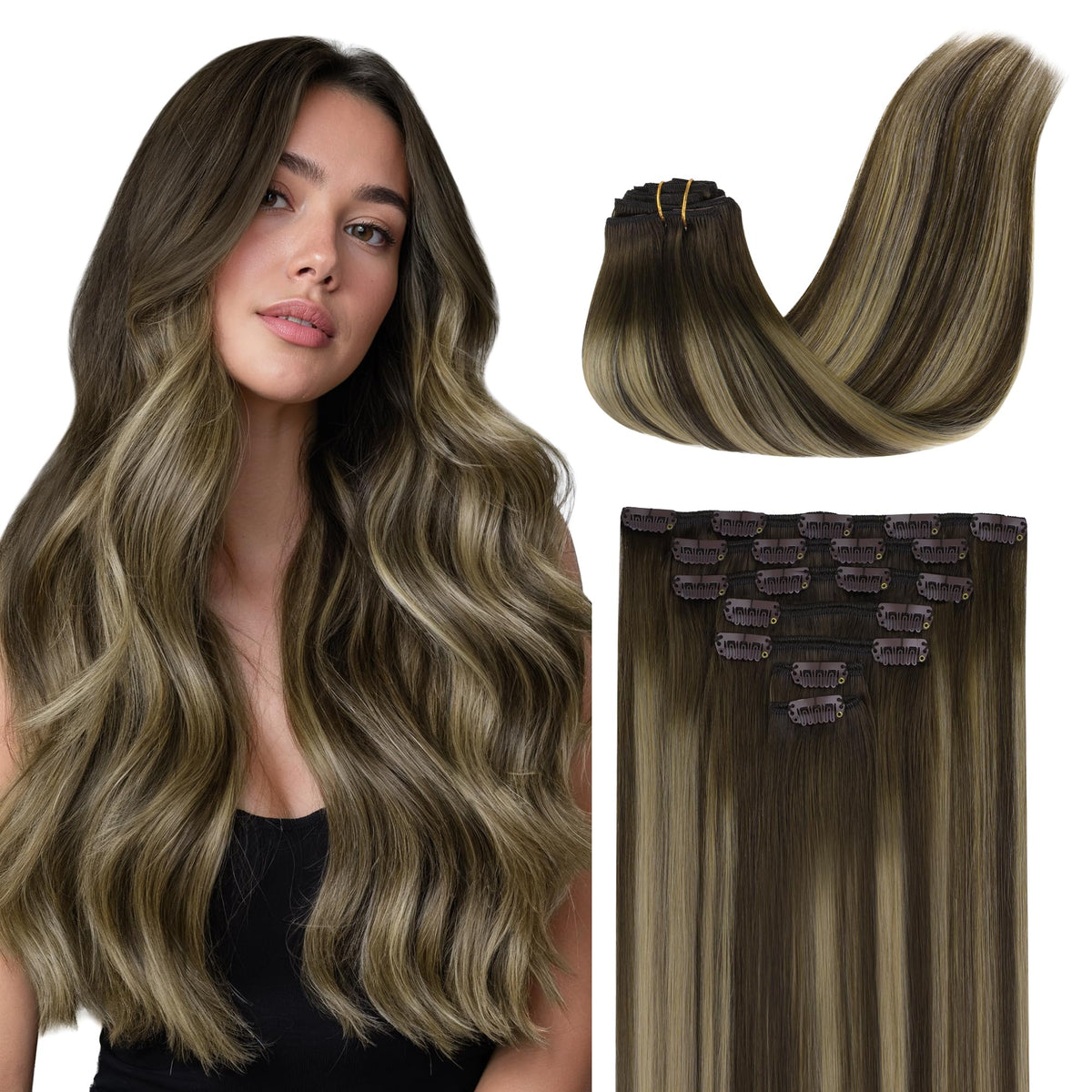 Extensions capillaires GOO GOO 12 pouces couleur 4/26/4 vue de face