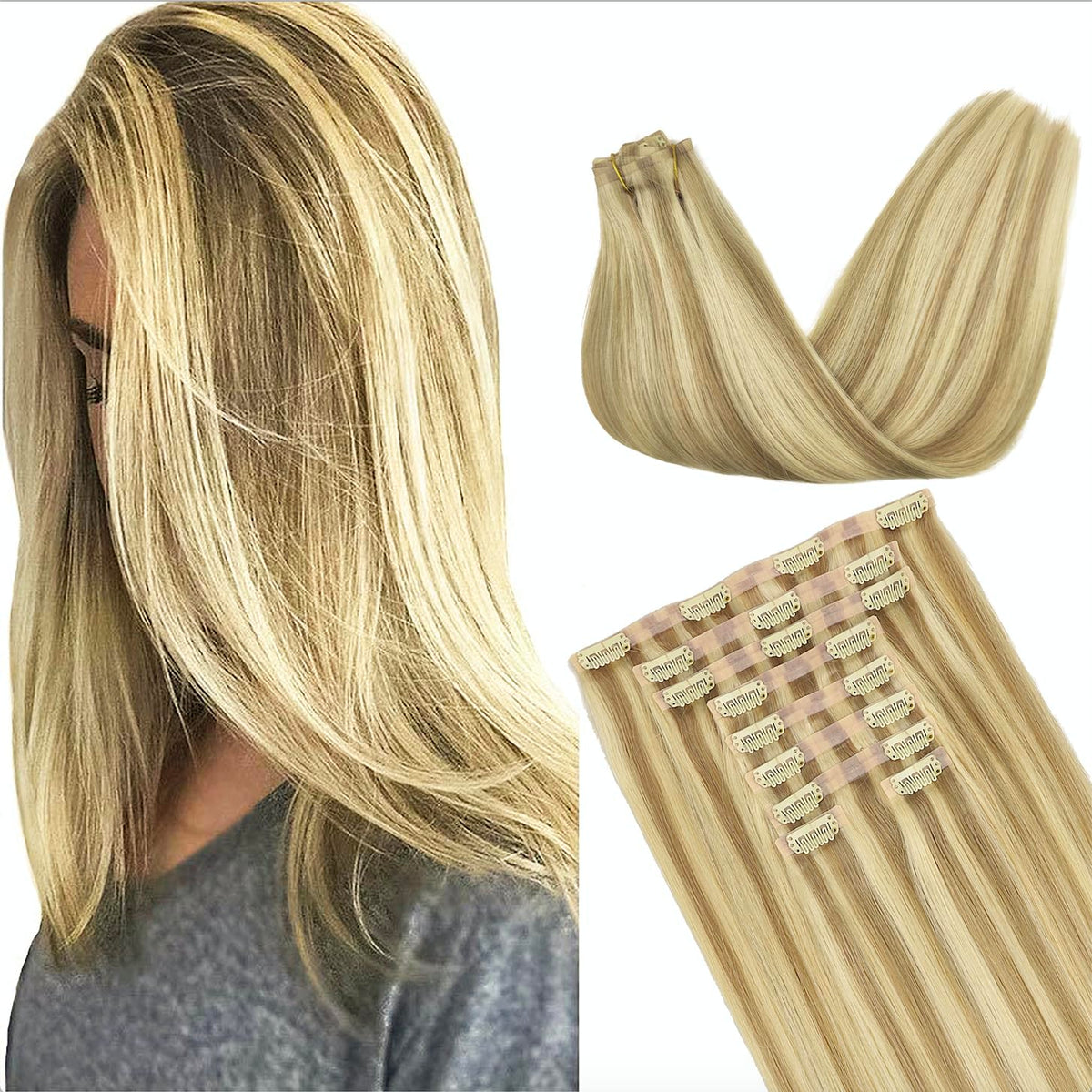 Extensions capillaires GOO GOO 14 pouces couleur #16/22 vue de face