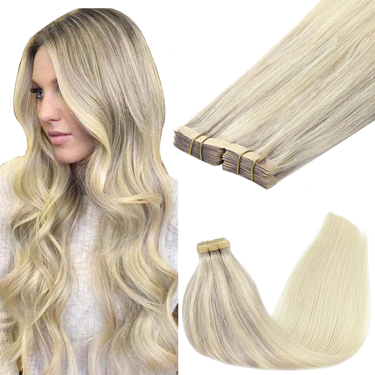 Extensions capillaires GOO GOO 14 pouces couleur Ash Blonde