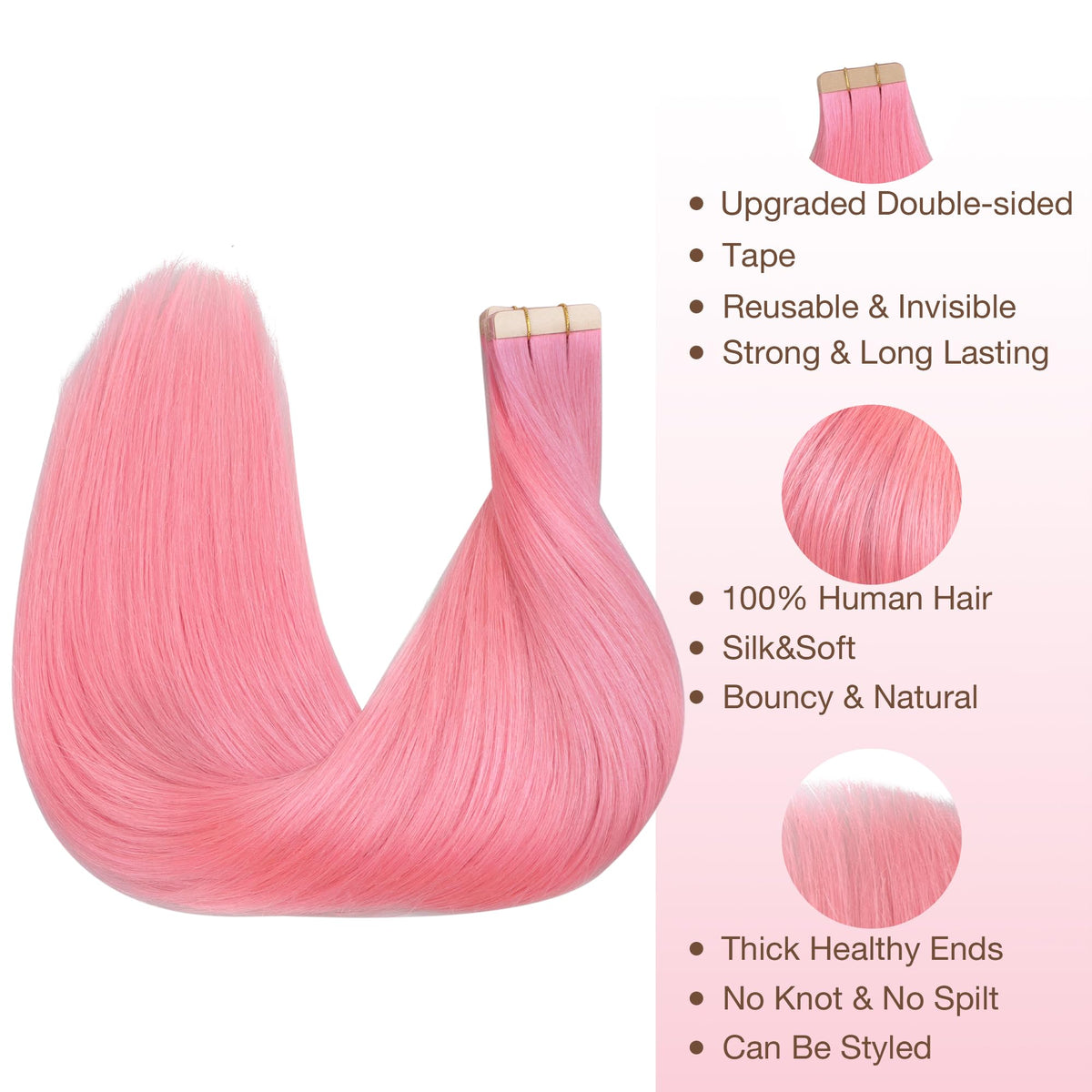 Extensions capillaires GOO GOO 14 pouces Peach Pink en détail