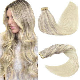 Extensions capillaires GOO GOO 16 pouces blond cendré vue avant