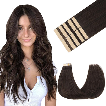 Extensions capillaires GOO GOO 16 pouces châtain clair vue de face