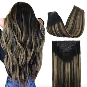 Extensions capillaires GOO GOO 22 pouces couleur #1B/6/1B vue de face