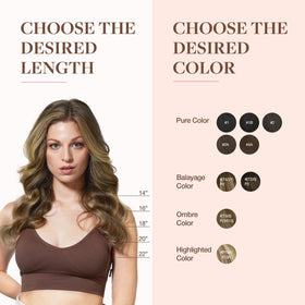 Extensions capillaires GOO GOO avec un look naturel sur mannequin