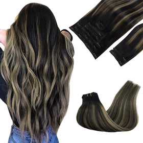 Extensions capillaires GOO GOO clip-in 16 pouces couleur balayage