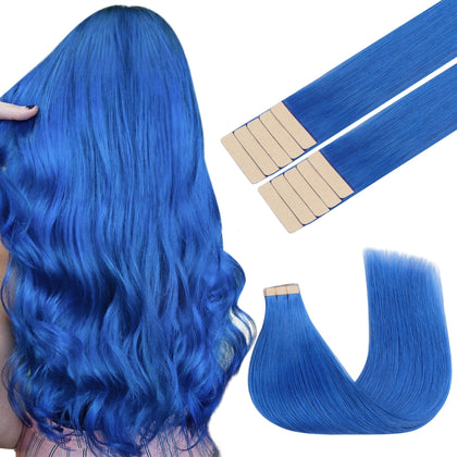 Extensions capillaires GOO GOO colorées modèle bleu 22 pouces