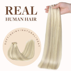 Extensions capillaires GOO GOO en cheveux humains en gros plan