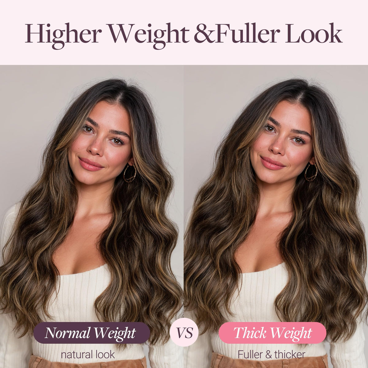 Extensions capillaires GOO GOO en cheveux humains, mise en situation sur mannequin