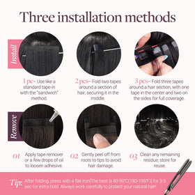 Extensions capillaires GOO GOO en cheveux humains Remy avec un style lisse