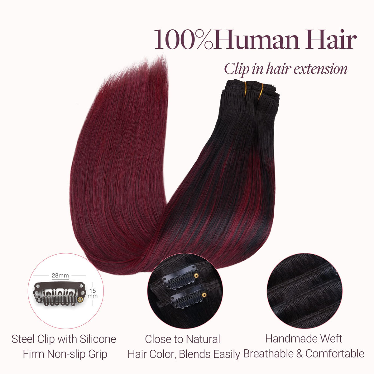 Extensions capillaires GOO GOO en cheveux humains vue de côté