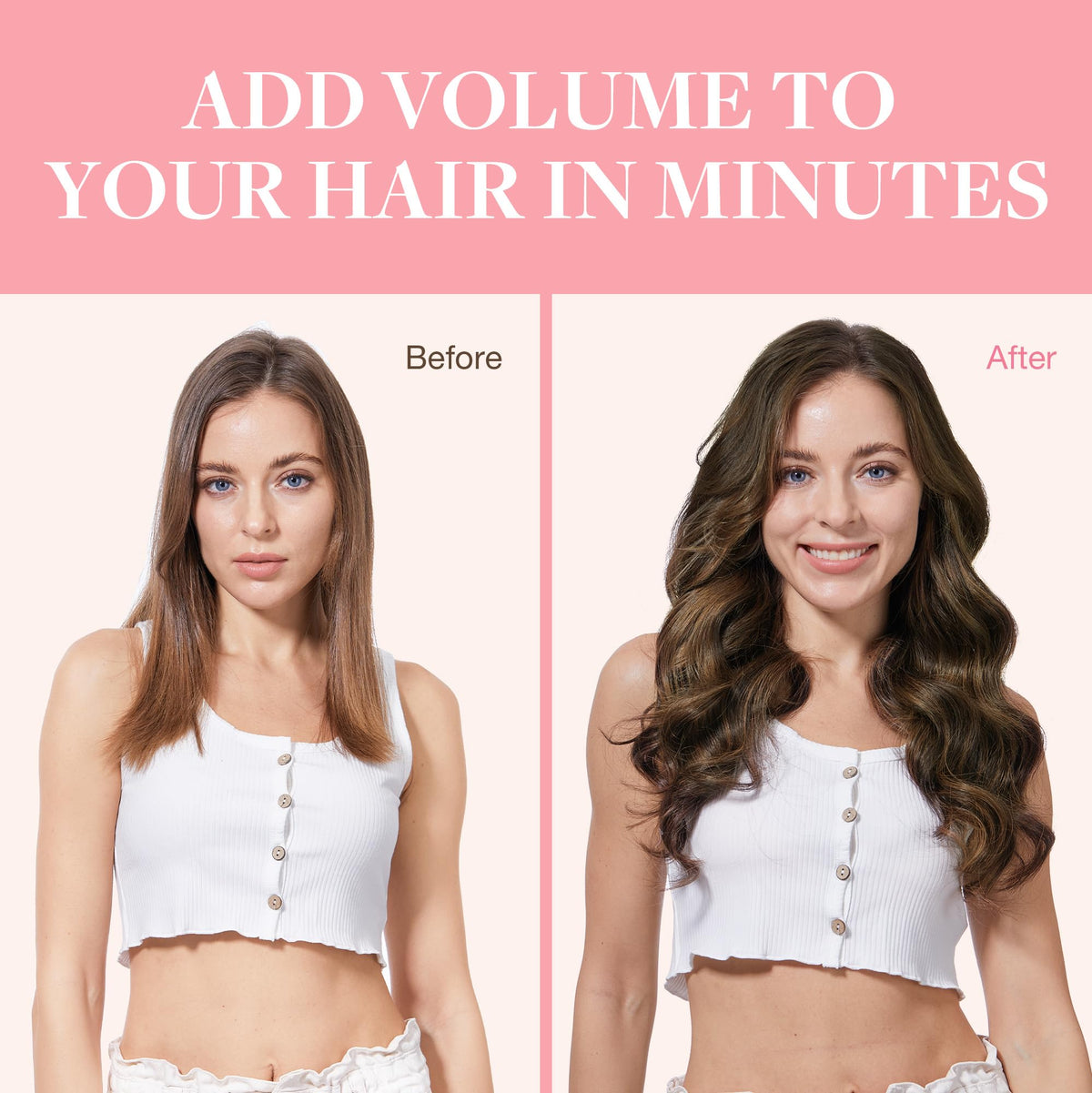 Extensions capillaires GOO GOO en cheveux humains, vue de dos