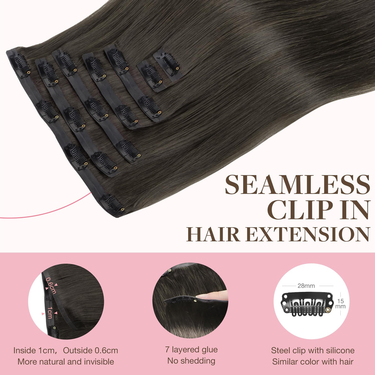 Extensions capillaires GOO GOO en cheveux naturels sur un support