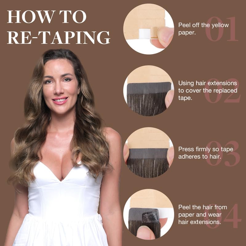 Extensions capillaires GOO GOO en couleur chocolat et blond