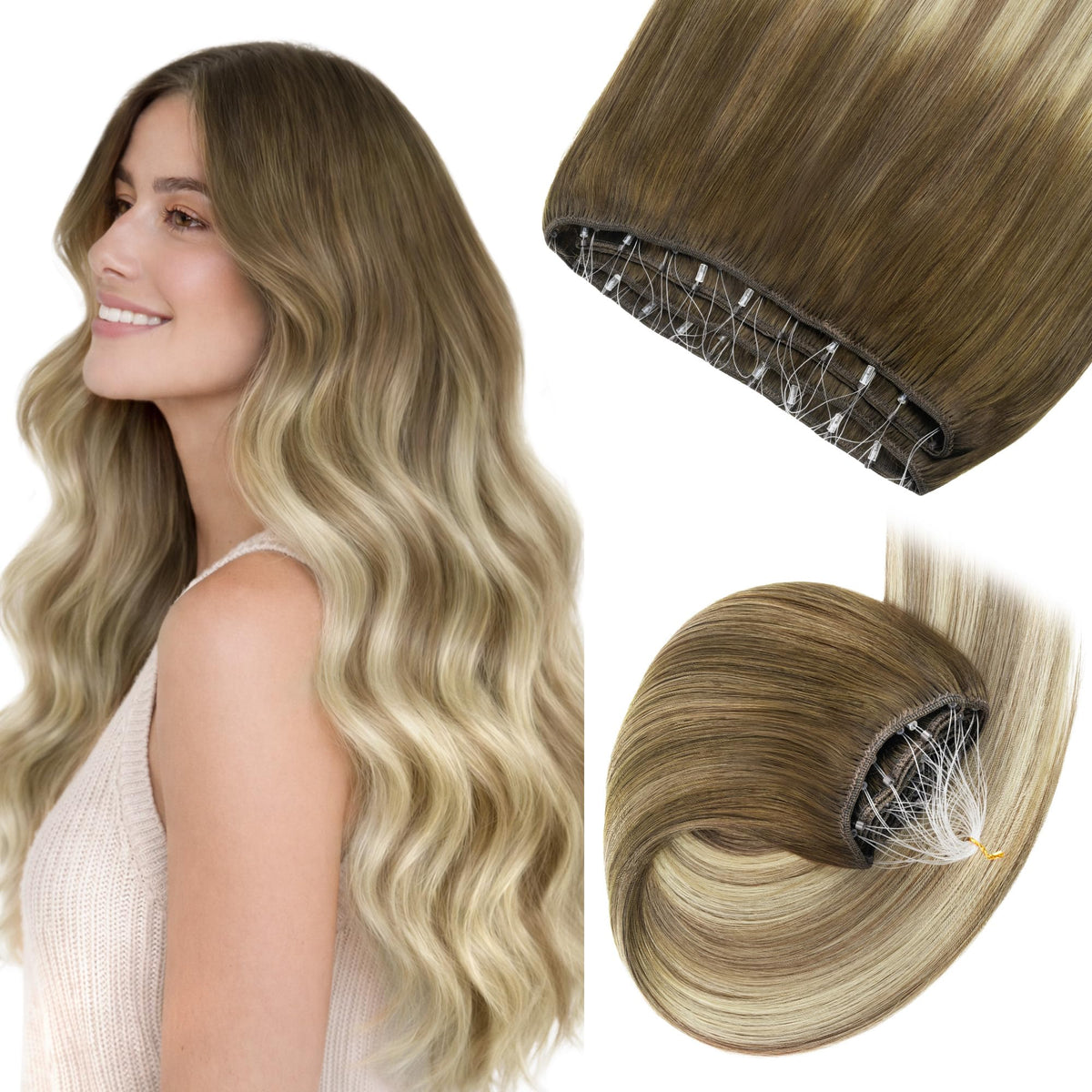 Extensions capillaires GOO GOO micro perles vue de face