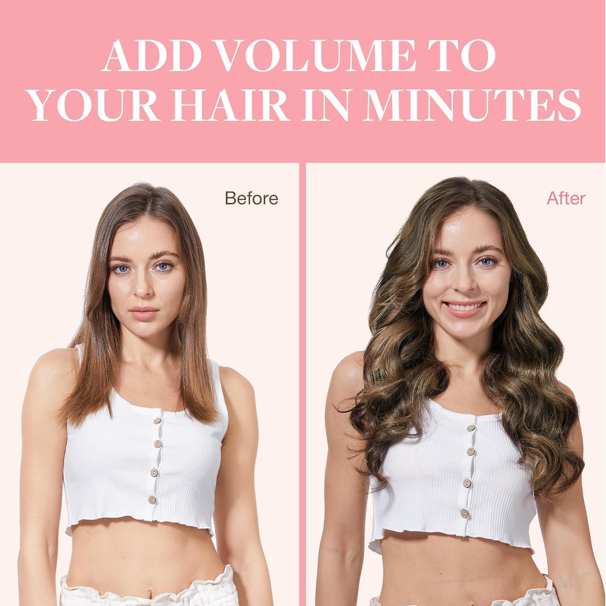 Extensions capillaires GOO GOO posées sur des cheveux naturels