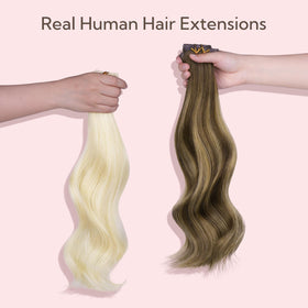Extensions capillaires hotbanana appliquées sur des cheveux